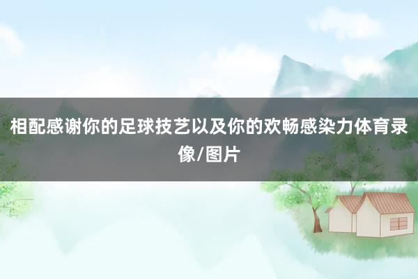相配感谢你的足球技艺以及你的欢畅感染力体育录像/图片