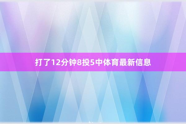打了12分钟8投5中体育最新信息