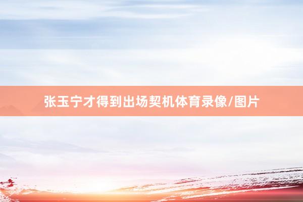 张玉宁才得到出场契机体育录像/图片